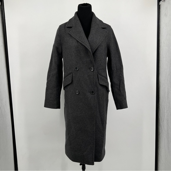 EVERLANE The Italian ReWool Overcoat Like New size 00 gray overcoat - Picture 6 of 14